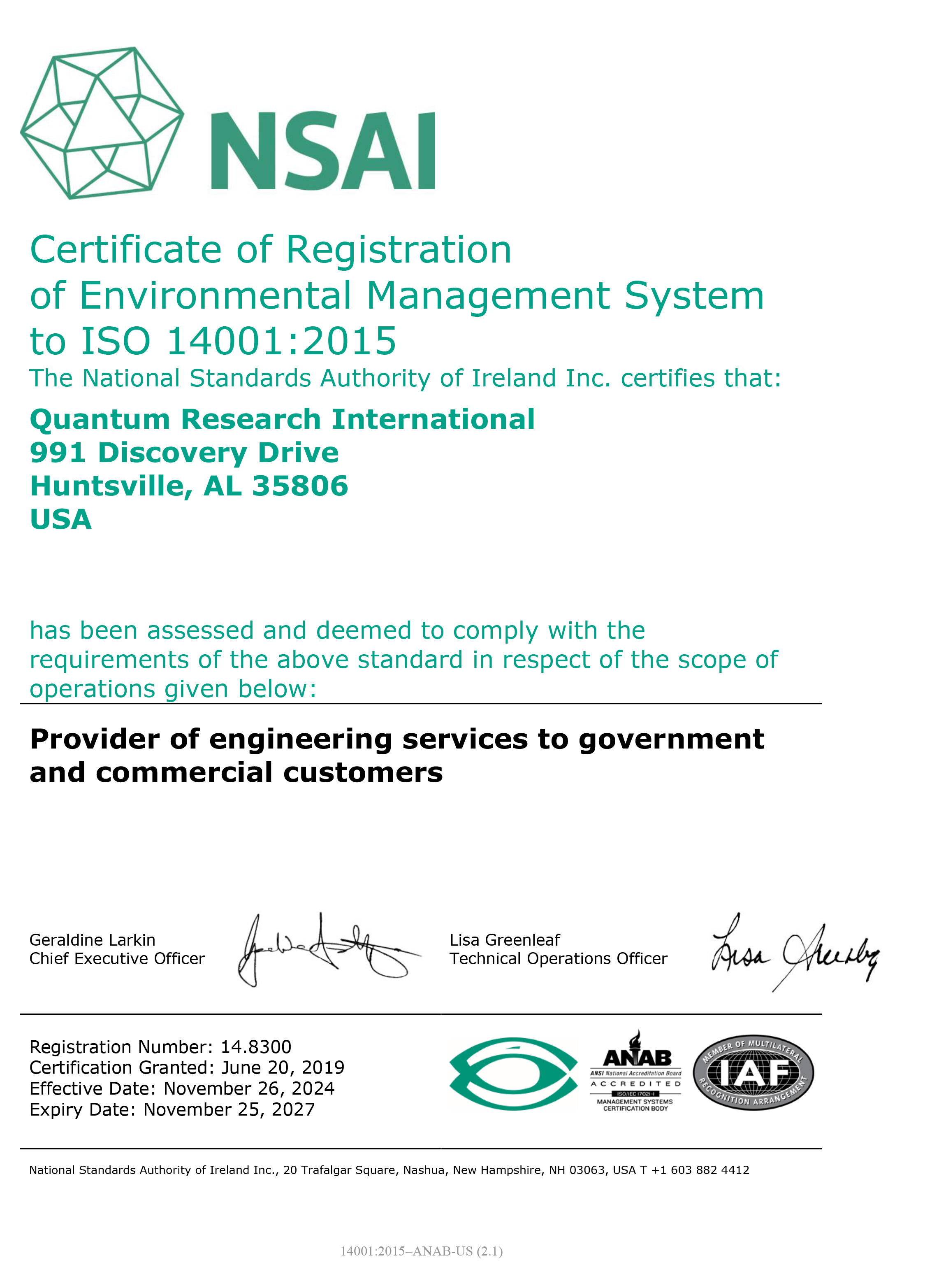 ISO Quality Cert
